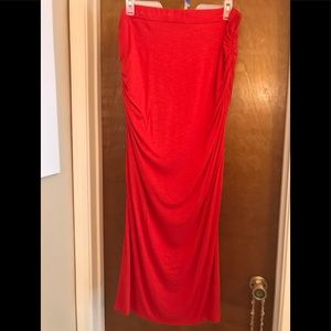 Sexy ruched maxi skirt